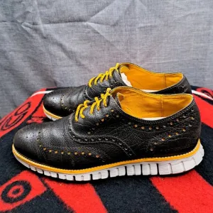 Size 9.5M Cole Haan Zerogrand Wingtip Oxford Birnstein/Yellow Shoes Men