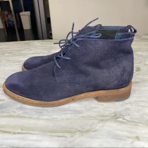 SKECHERS MARK NASON Blue Suede Oxford Lace Up Boot 11.5