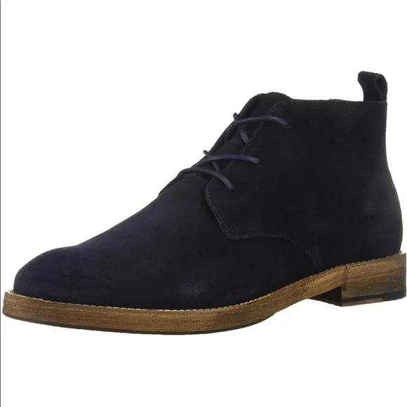 SKECHERS MARK NASON Blue Suede Oxford Lace Up Boot 11.5