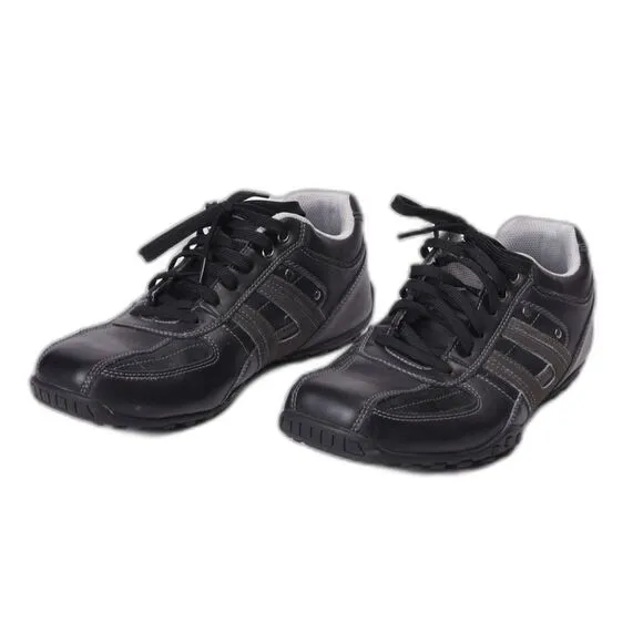 Skechers Men's Black Leather Oxford Relaxed Step Shoes Size US 10.5