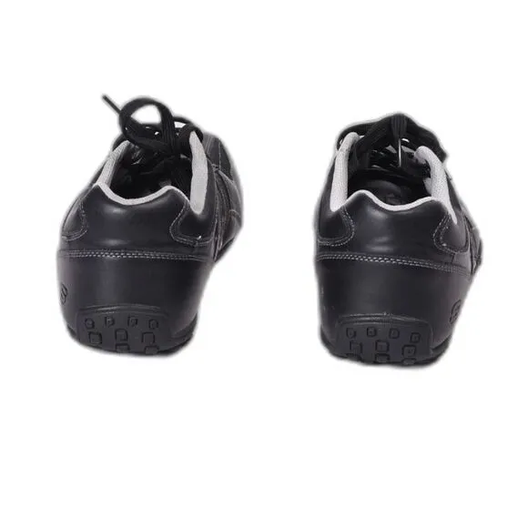 Skechers Men's Black Leather Oxford Relaxed Step Shoes Size US 10.5