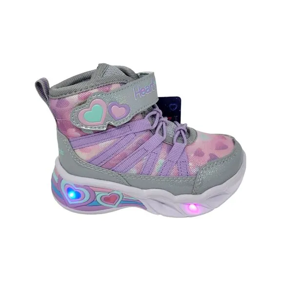 Skechers Sweetheart Light Up Sneaker Boots Toddler Girl Size 5 Pink NEW in Box