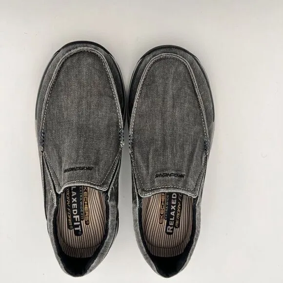 Skechers Shoes Men’s 8.5 Relaxed Fit Avillo Slip-On Sneaker Grey