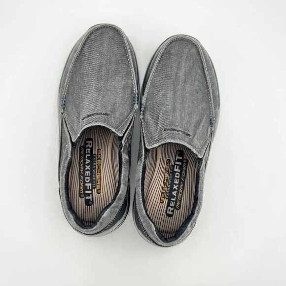 Skechers Shoes Men’s 8.5 Relaxed Fit Avillo Slip-On Sneaker Grey