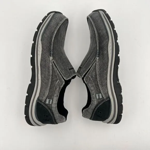 Skechers Shoes Men’s 8.5 Relaxed Fit Avillo Slip-On Sneaker Grey