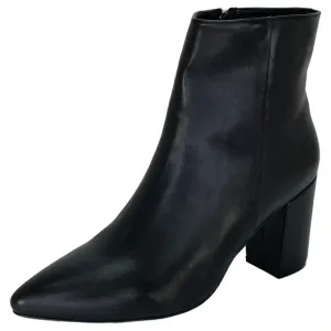 SMASH Shoes Chiku Black Faux Leather Womens Ankle Boots Size 10M