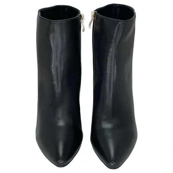 SMASH Shoes Chiku Black Faux Leather Womens Ankle Boots Size 10M