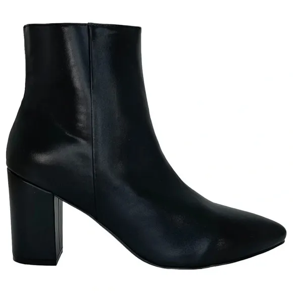 SMASH Shoes Chiku Black Faux Leather Womens Ankle Boots Size 10M