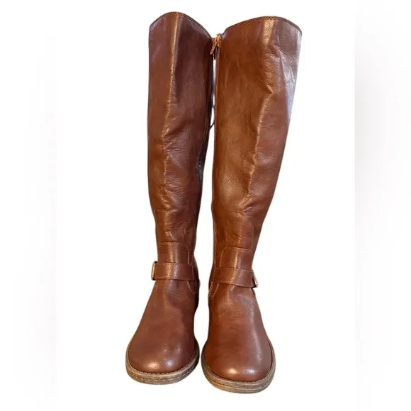 Sofft Brown Lace Up Boots adjustable calf Women’s Size 7.5 M