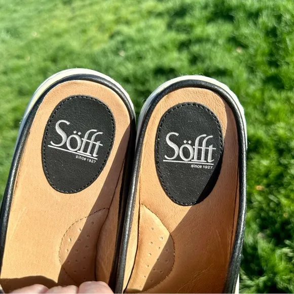 SOFFT Size 7 Italian Leather Somers Moccasins Black