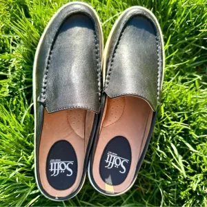 SOFFT Size 7 Italian Leather Somers Moccasins Black