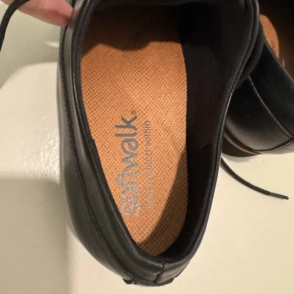 SoftWalk New $124 Whitby Black Leather Upper Loafer Size Women's 10M