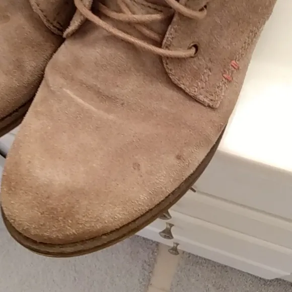 S.Oliver Lace up Destressed Ankle Combat Boots German Made Booties Sz 39