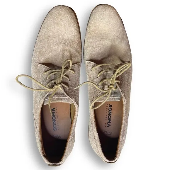 Sonoma Vitalize Ortholite Derby Shoes Men’s Suede Derek Sand Size 13