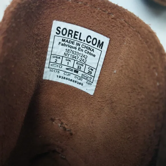 SOREL Girls Joan of Artic Wedges Size 2