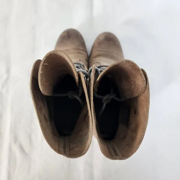 Sorel Joan Of Arctic Boots Women’s Size 8 Taupe Wedge Lace Up Waterproof