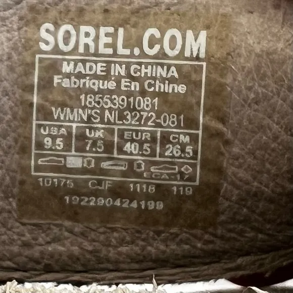 Sorel Joanie II Women’s Grey Lace Up WedgeSandals 9.5