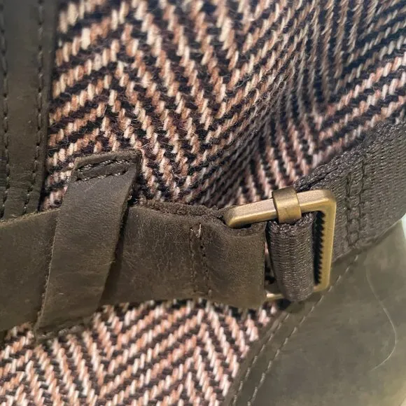 Sorel Lace Up Slim Combat Boots Olive Green Herringbone Size 8