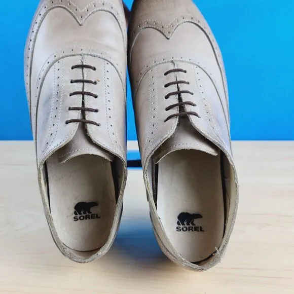 Sorel Madson Brogue Wingtip Mens Size 9.5 Oxford Distressed‎ Shoes NM1808-160