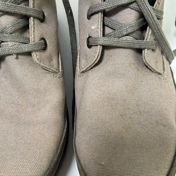 Sorel Men’s Canvas Lace Up Combat Boots Size 11 Gray Beige Undertones