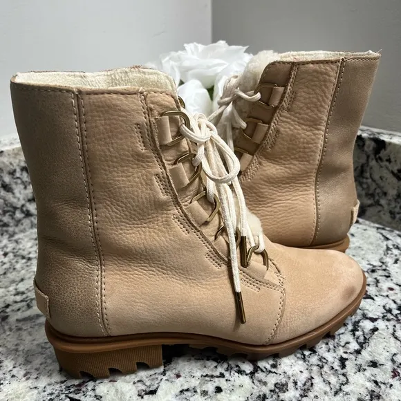 Sorel Phoenix Luxe Women’s Leather Lace Up Ankle Boots Size 7