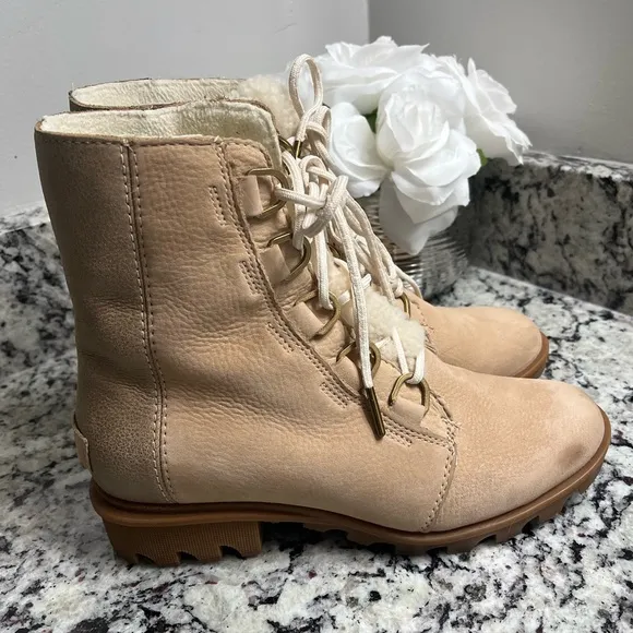 Sorel Phoenix Luxe Women’s Leather Lace Up Ankle Boots Size 7