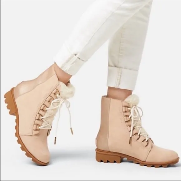 Sorel Phoenix Luxe Women’s Leather Lace Up Ankle Boots Size 7