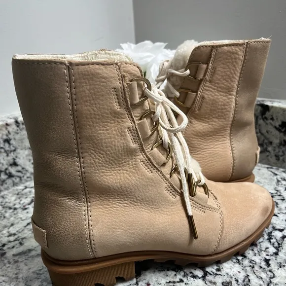 Sorel Phoenix Luxe Women’s Leather Lace Up Ankle Boots Size 7