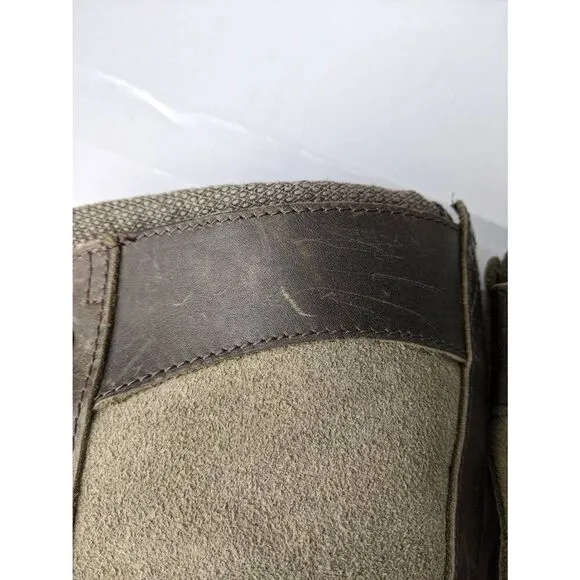 SOREL Tall Lace Up Heel Carly Conquest Women 6.5 Riding Boots Olive Green Leathe