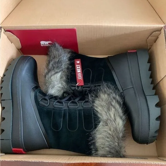 Sorel waterproof lightweight leather Joan ofArctic winter snow boot size 6; 6,5