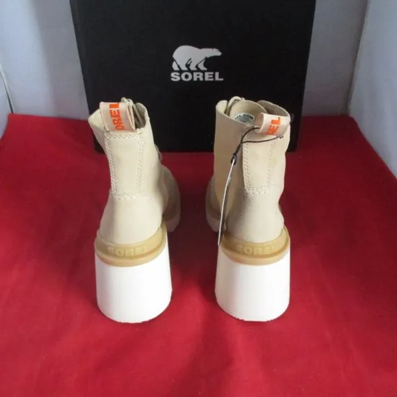 SOREL Women's Hi-Line Lace-Up Lug Combat Boots - US Size 7 1/2 - Ceramic - #892