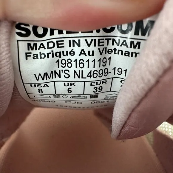 Sorel Women's Kinetic RNEGD Float Shoes Sneaker Chalk Ivory/Eraser Pink Size 8