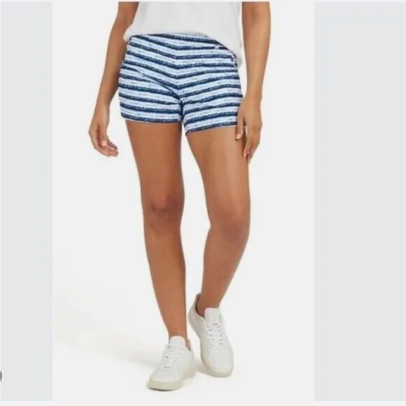 Spanx Sunshine Shorts 4” Blue Painted Stripe