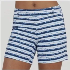 Spanx Sunshine Shorts 6” Blue Painted Stripe