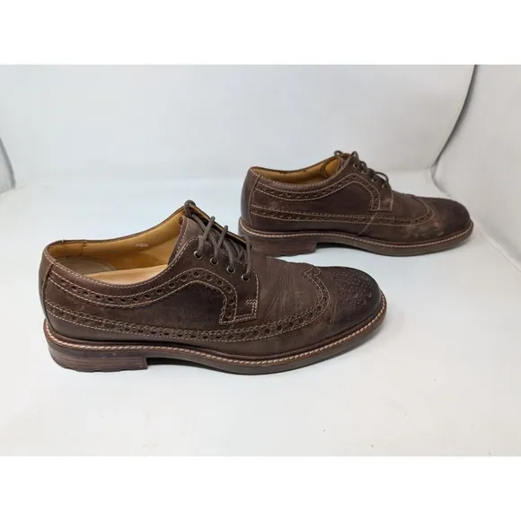 Sperry Gold Cup Brown Leather Shoes 10.5 M Oxford Wingtip STS13785 Derby Lace Up