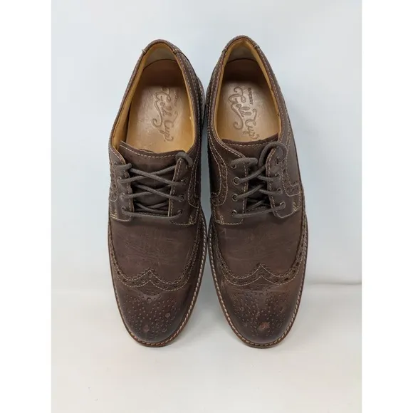 Sperry Gold Cup Brown Leather Shoes 10.5 M Oxford Wingtip STS13785 Derby Lace Up