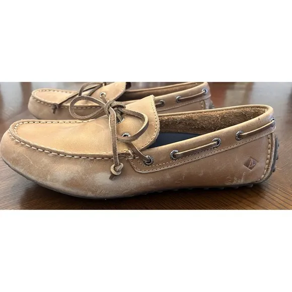 Sperry Hamilton Tan Nubuck Leather Driving Moccasins Men's Size 11