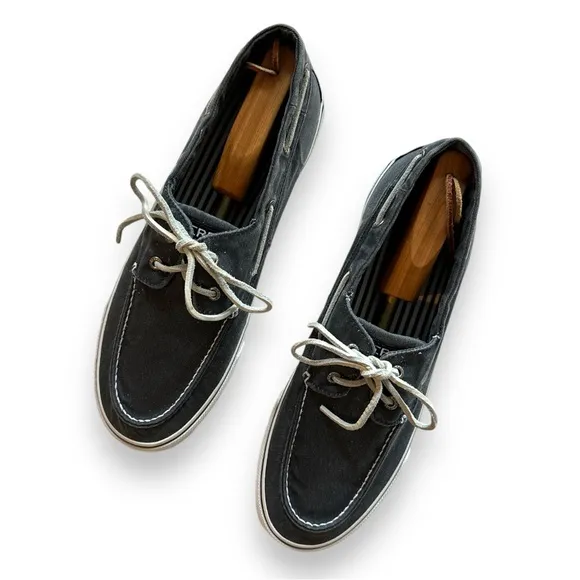 Sperry Men's Bahama II Seacycled Boat Shoe 14 Salt Washed Navy
