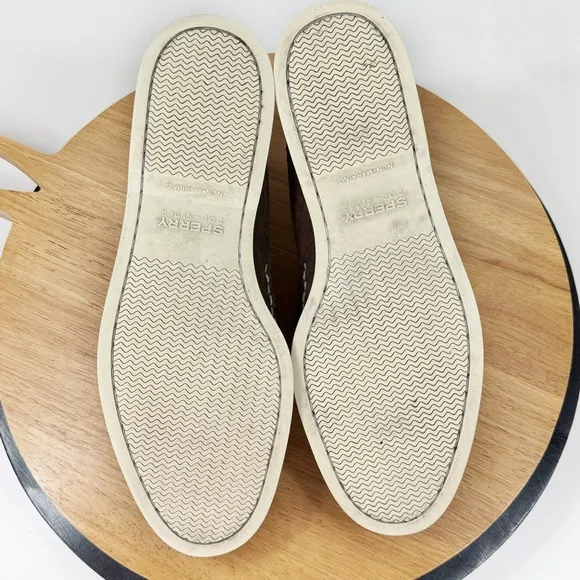Sperry Suede Nautical Penny Loafer Shoes Brown Mens Size 10