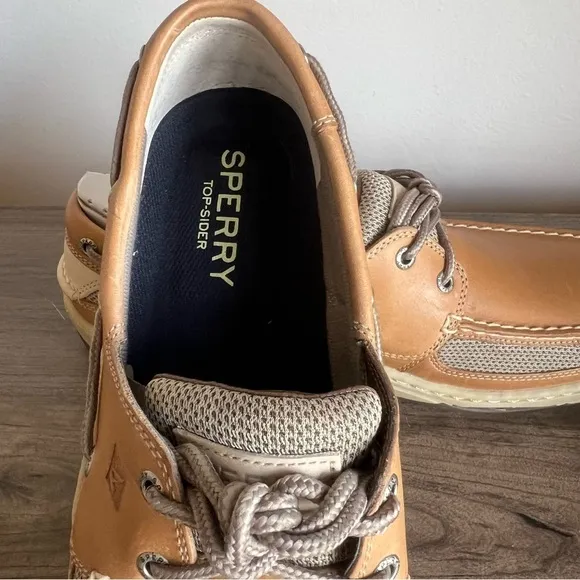 Sperry Tarpon 2 Eye Leather Tan Beige Men's Boat Shoe Size 11.5 SKU#24221