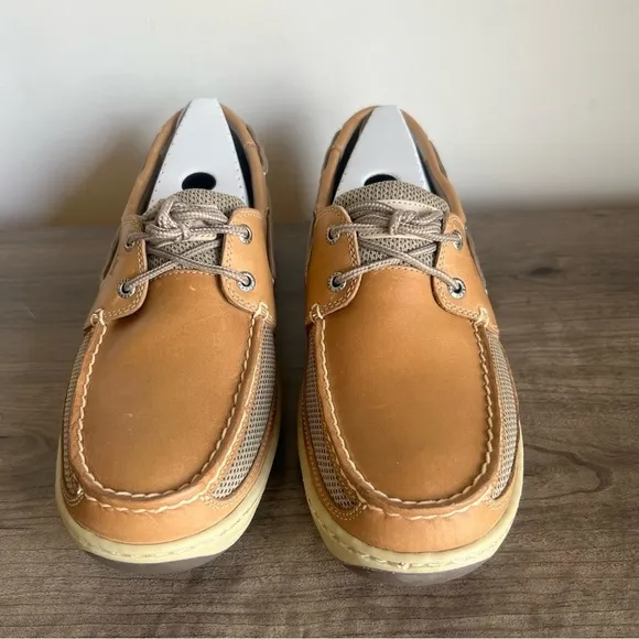 Sperry Tarpon 2 Eye Leather Tan Beige Men's Boat Shoe Size 11.5 SKU#24221