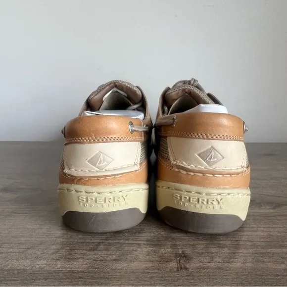 Sperry Tarpon 2 Eye Leather Tan Beige Men's Boat Shoe Size 11.5 SKU#24221