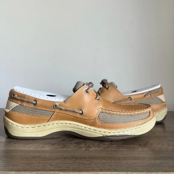 Sperry Tarpon 2 Eye Leather Tan Beige Men's Boat Shoe Size 11.5 SKU#24221