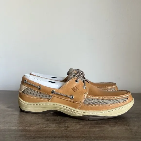 Sperry Tarpon 2 Eye Leather Tan Beige Men's Boat Shoe Size 11.5 SKU#24221