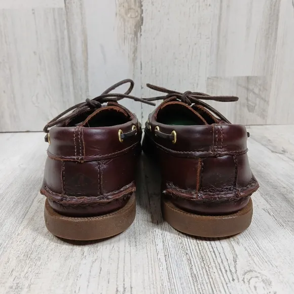 Sperry Top-Sider Authentic Original 2-Eye Brown Leather Boat Shoes Deck Shoes