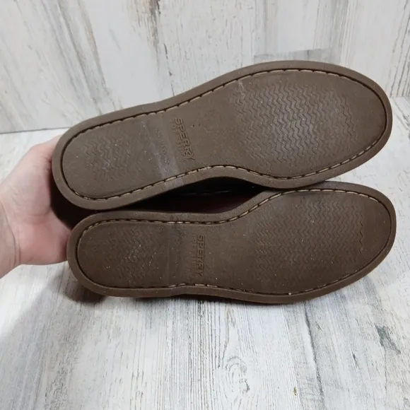 Sperry Top-Sider Authentic Original 2-Eye Brown Leather Boat Shoes Deck Shoes