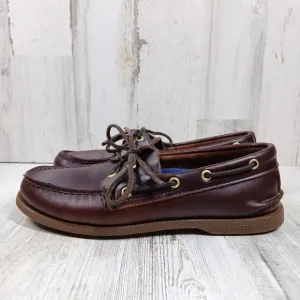 Sperry Top-Sider Authentic Original 2-Eye Brown Leather Boat Shoes Deck Shoes