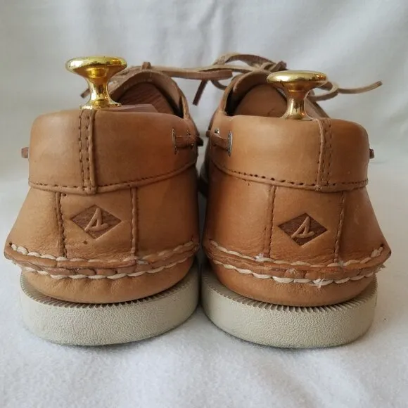Sperry Top Sider Boat Shoes Mens 11 W Authentic Original Two Eye Brown