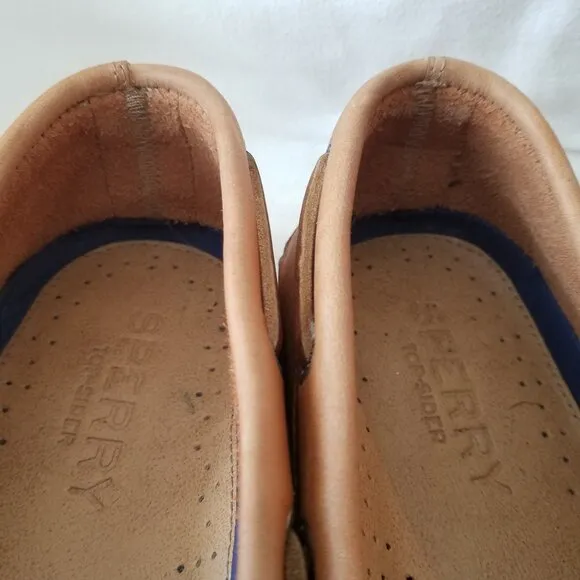 Sperry Top Sider Boat Shoes Mens 11 W Authentic Original Two Eye Brown