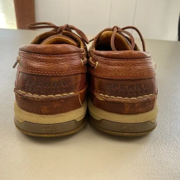 Sperry Top Sider Boat Shoes Mens 9 Brown Deerskin Lining Gold Cup 2 Eye ASV